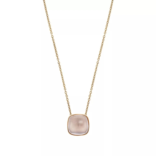 BELORO Necklace Rose Quartz 14k  Gold Mellanlångt halsband