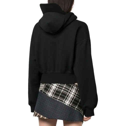 Dsquared2 T-Shirts Attached Cap Cropped Hoodie schwarz (Image 4)