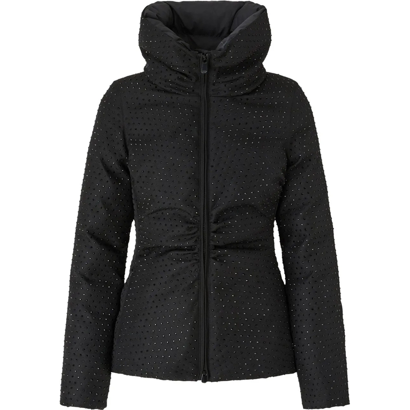 Pinko Veste de transition Fitted Black Jacket With High Collar Black