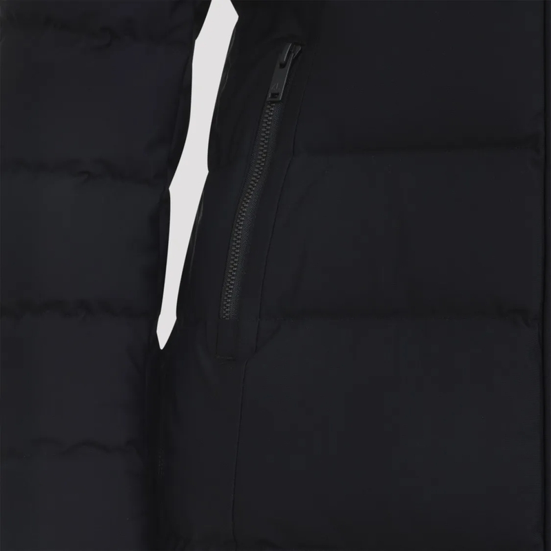 Moose Knuckles Parka Long Fitted Padded Coat With Detachable Hood And H Black(Image 4)