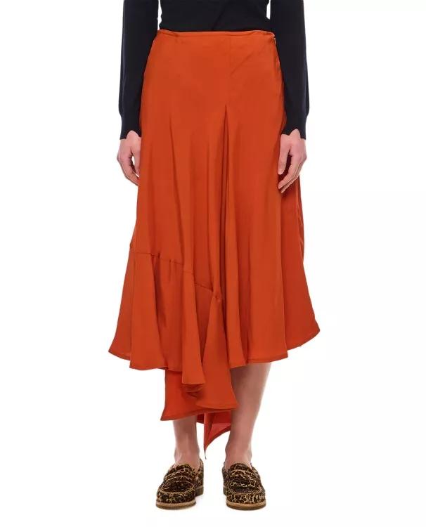 Thumbnail - Colville - Voulant Midi Skirt - Größe 40 - orange