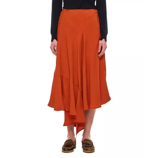 Colville Voulant Midi Skirt Orange 