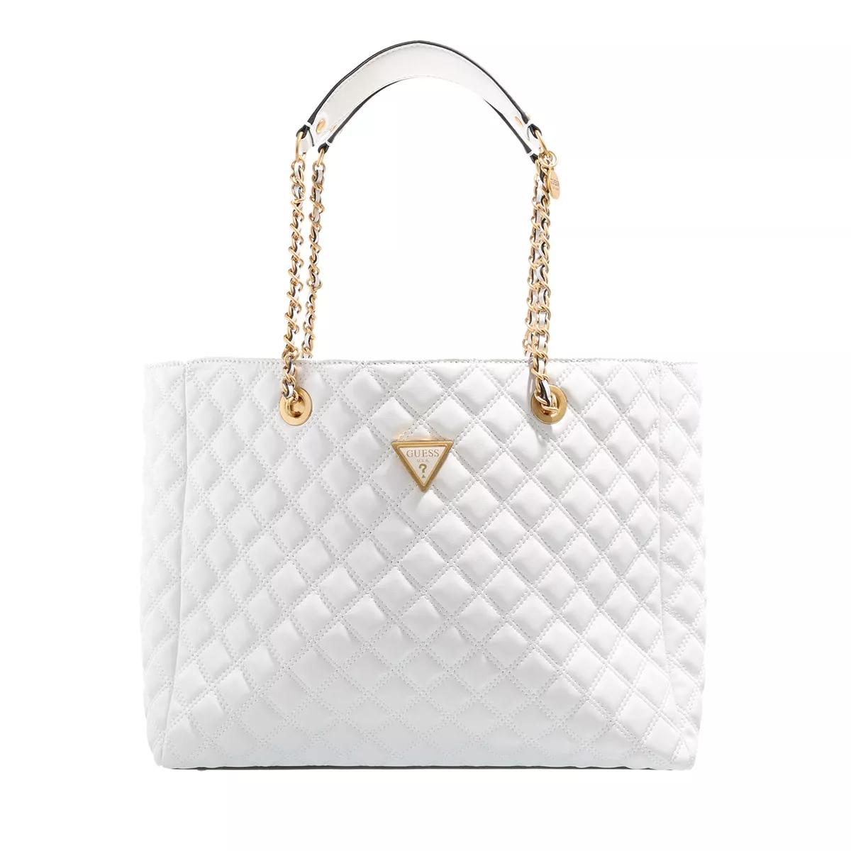 Guess white tote online bags