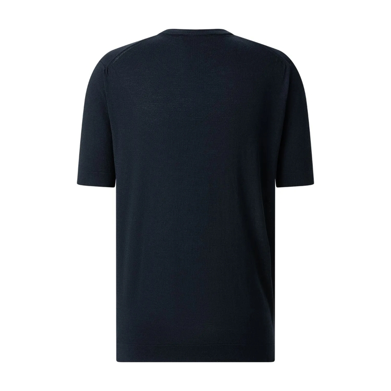 FILIPPO DE LAURENTIIS T-Shirt T-Shirt aus Crêpe-Baumwolle blau(Image 4)