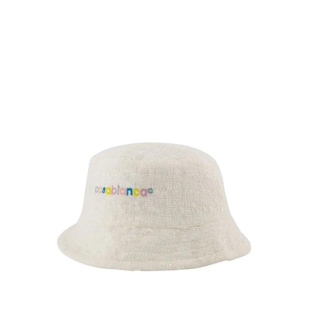 Casablanca Mützen - Bucket Hat - Cotton - Off White - Gr. S - in Weiß - für Damen