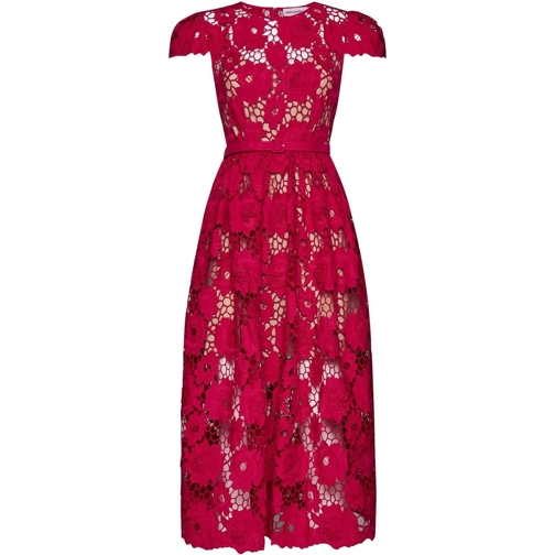 Self Portrait Robes midi Self-Portrait Lace Midi Dress rose