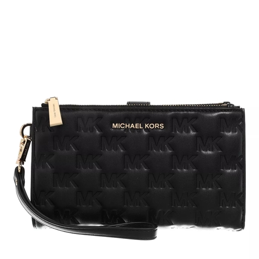 MICHAEL Michael Kors Jet Set Double Zip Wristlet Black Handväska med väskrem