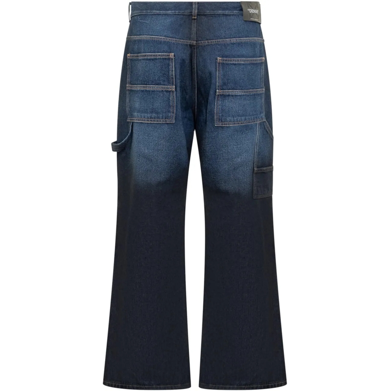 Off-White Boyfriend-Jeans Jeans Off-White a Gamba Larga in Denim Blu blau(Image 2)