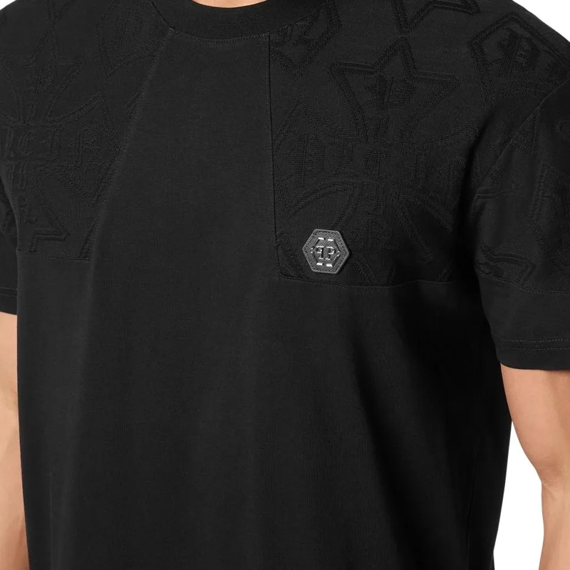 Philipp Plein T-Shirt T-Shirt Rundhalsausschnitt Ss Crest schwarz(Image 5)