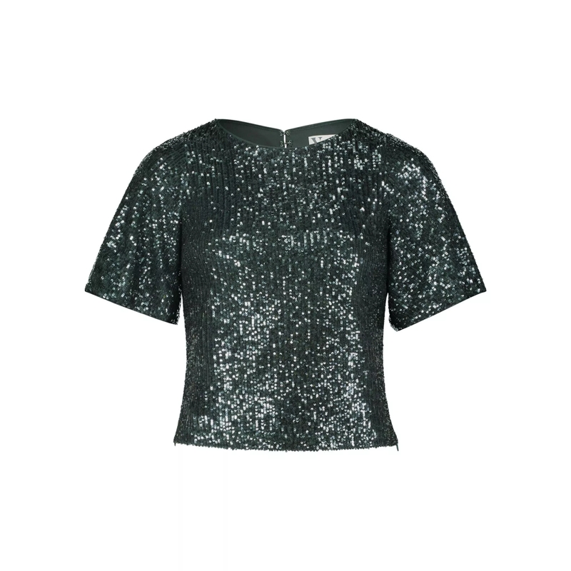 Vera Mont  Paillettenshirt mit Rückenausschnitt 4770185288124 Schwarz