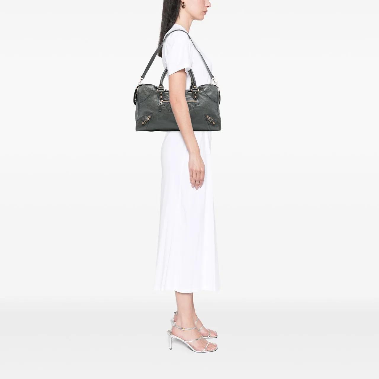 Thumbnail - Balenciaga Hobo Bags - Lambskin Motocross Giant 12 Part Time Satchel - Gr. unisize - in Grau - für Damen