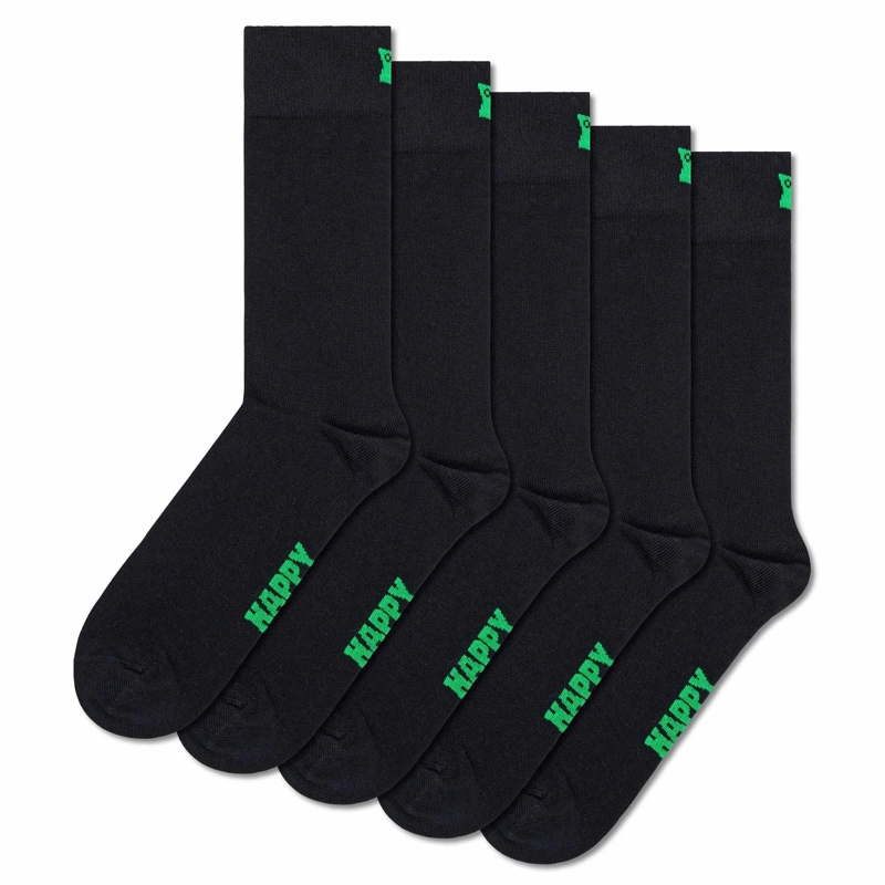 Happy Socks  5er Pack schwarz