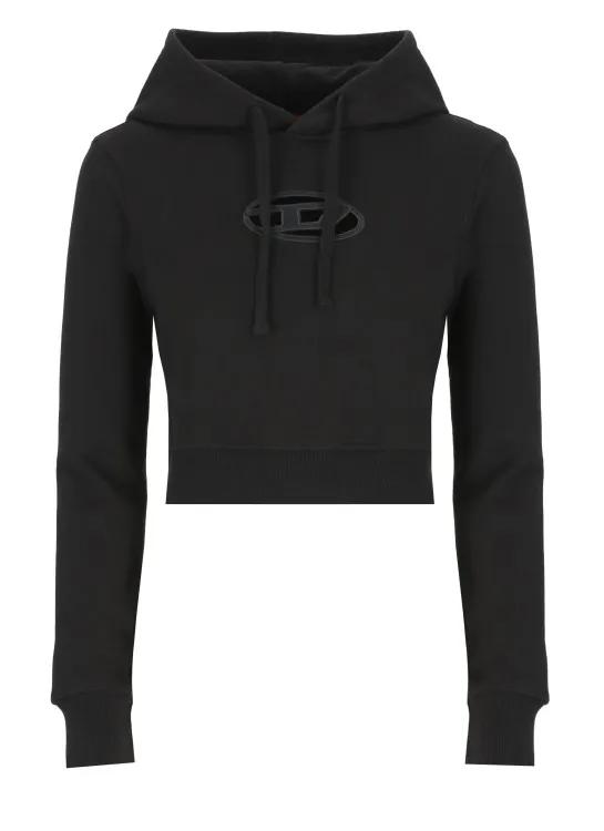 Diesel - Hoodie With Logo - Größe M - schwarz