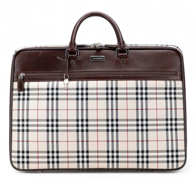 Burberry Sac week-end House Check Canvas Travel Bag braun