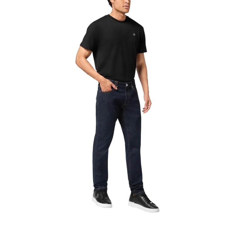 Philipp Plein Jeans mit geradem Bein Supergerader Schnitt dunkel-blau(Image 4)