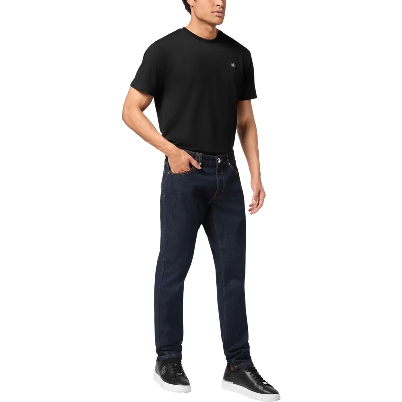 Philipp Plein Jeans mit geradem Bein Supergerader Schnitt dunkel-blau(Image 4)