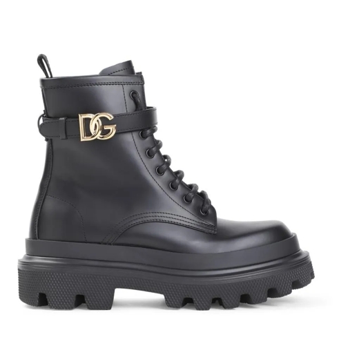 Dolce&Gabbana Black Calf Leather Boot Black Stövlar