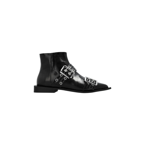 GANNI Stiefeletten mit Ösen 099 black Low-Top Sneaker