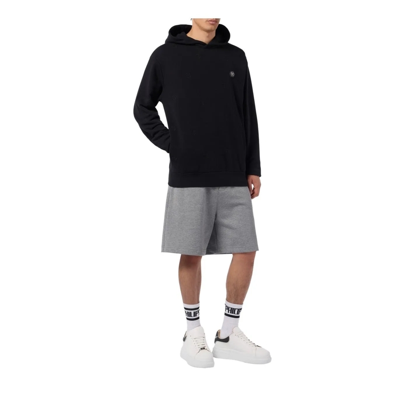 Philipp Plein Sweatshirt Embroidered Hoodie Sweatshirt Monogram Monogram schwarz(Image 2)