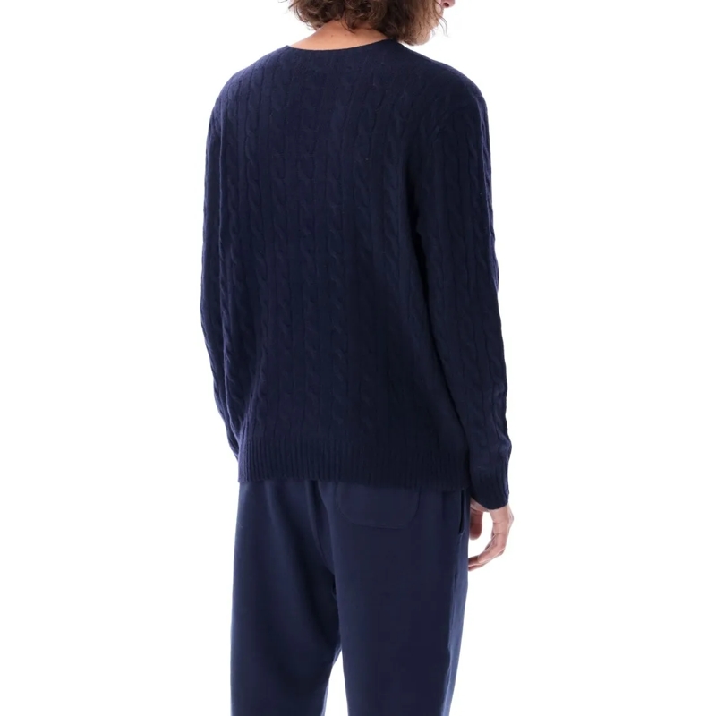 Polo Ralph Lauren Pullover Polo Wool-Cashmere Cable-Knit Jumper Blue