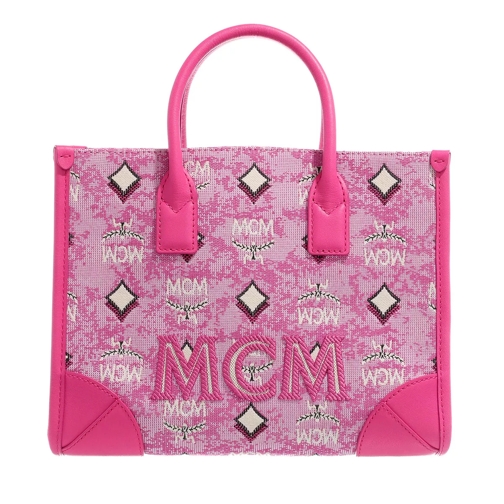 MCM Munchen Tote Small Pink Fourre-tout