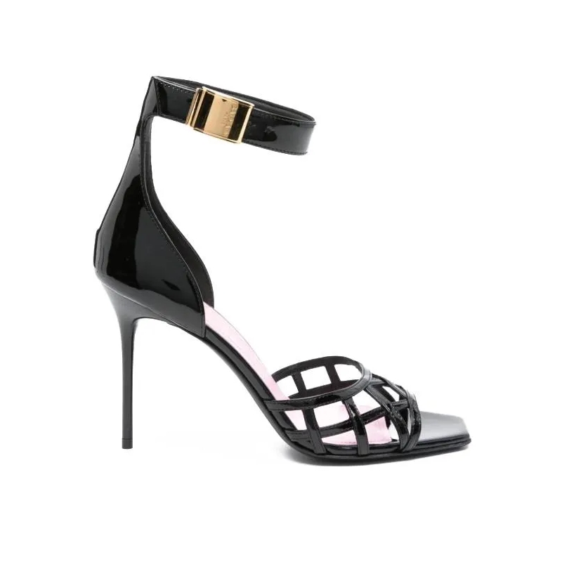 Balmain High Heels Uma Patent Leather Pumps Black