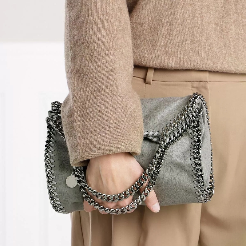 Stella McCartney Tote Mini Falabella 3Chains Light Grey(Image 4)