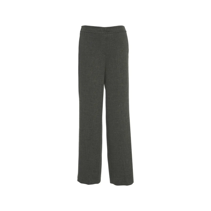 Kaos  Straight Leg Trousers With Mid-Rise Waistband Green