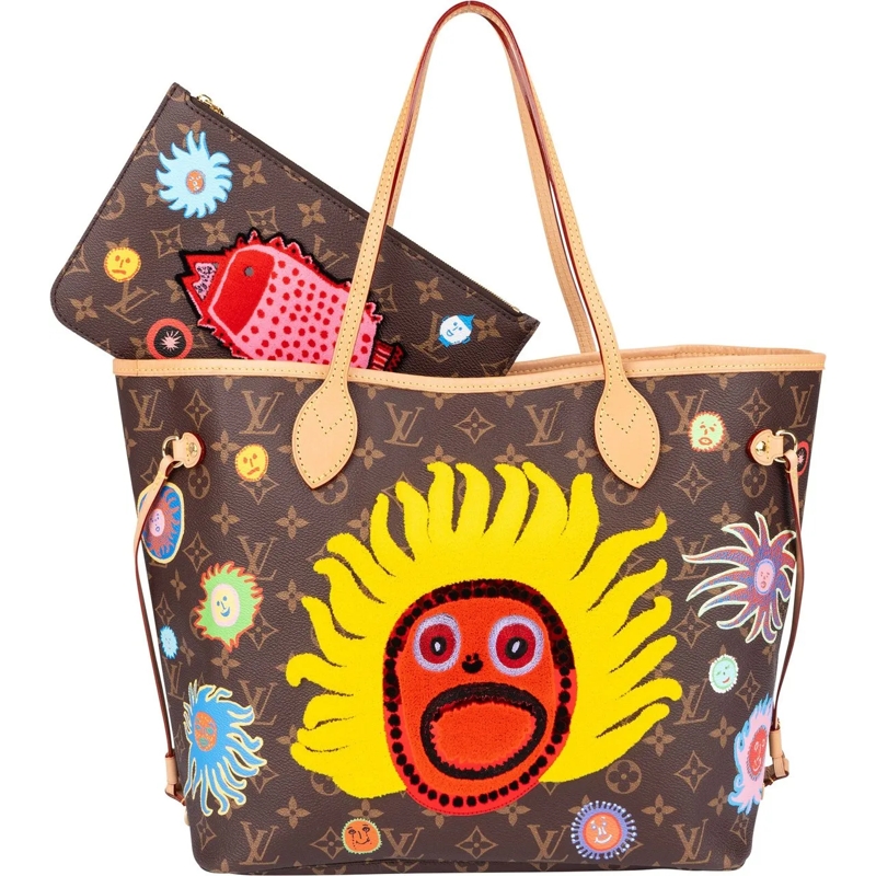 Louis Vuitton Tote Louis Vuitton Limited Yayoi Kusama Monogram Neverf braun
