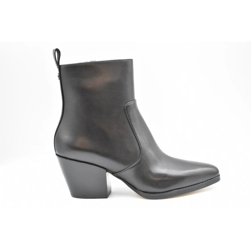 MICHAEL Michael Kors Bottes Polished Black Leather Lace-Up Flat Shoes Grey