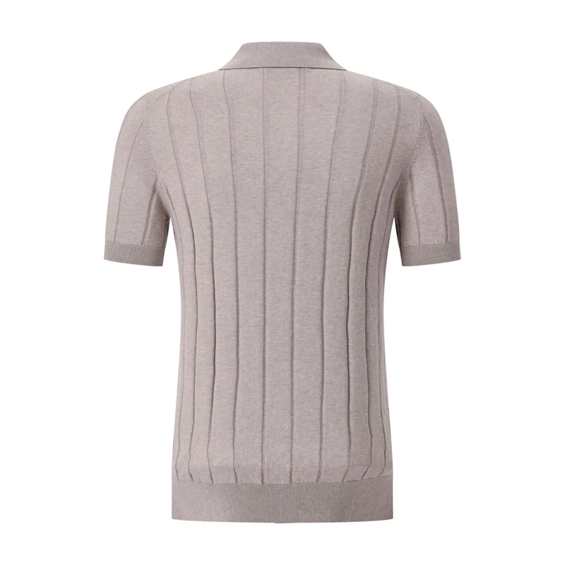 Gran Sasso Hemd Kurzarmhemd aus Baumwolle beige(Image 5)