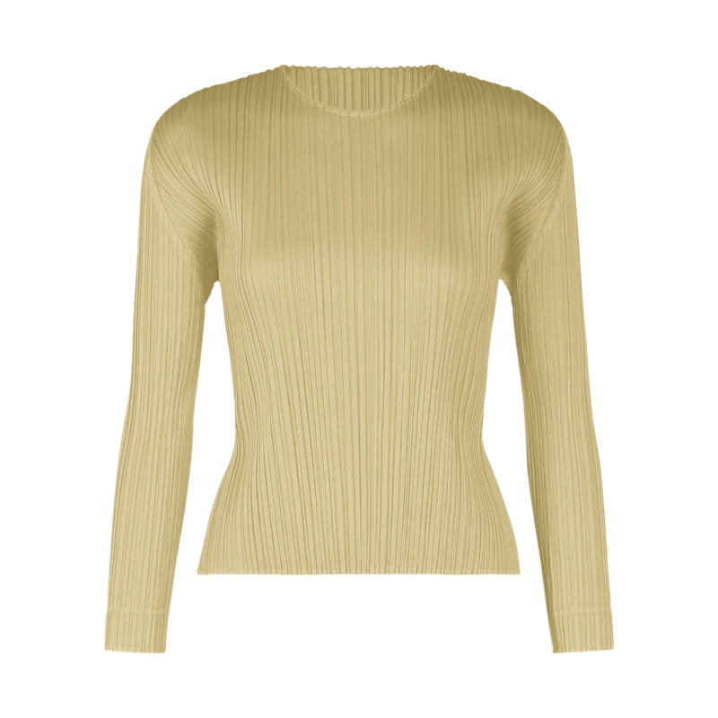 Issey Miyake Hose Plissiertes Top - Monthly Colors: December 03 IVORY