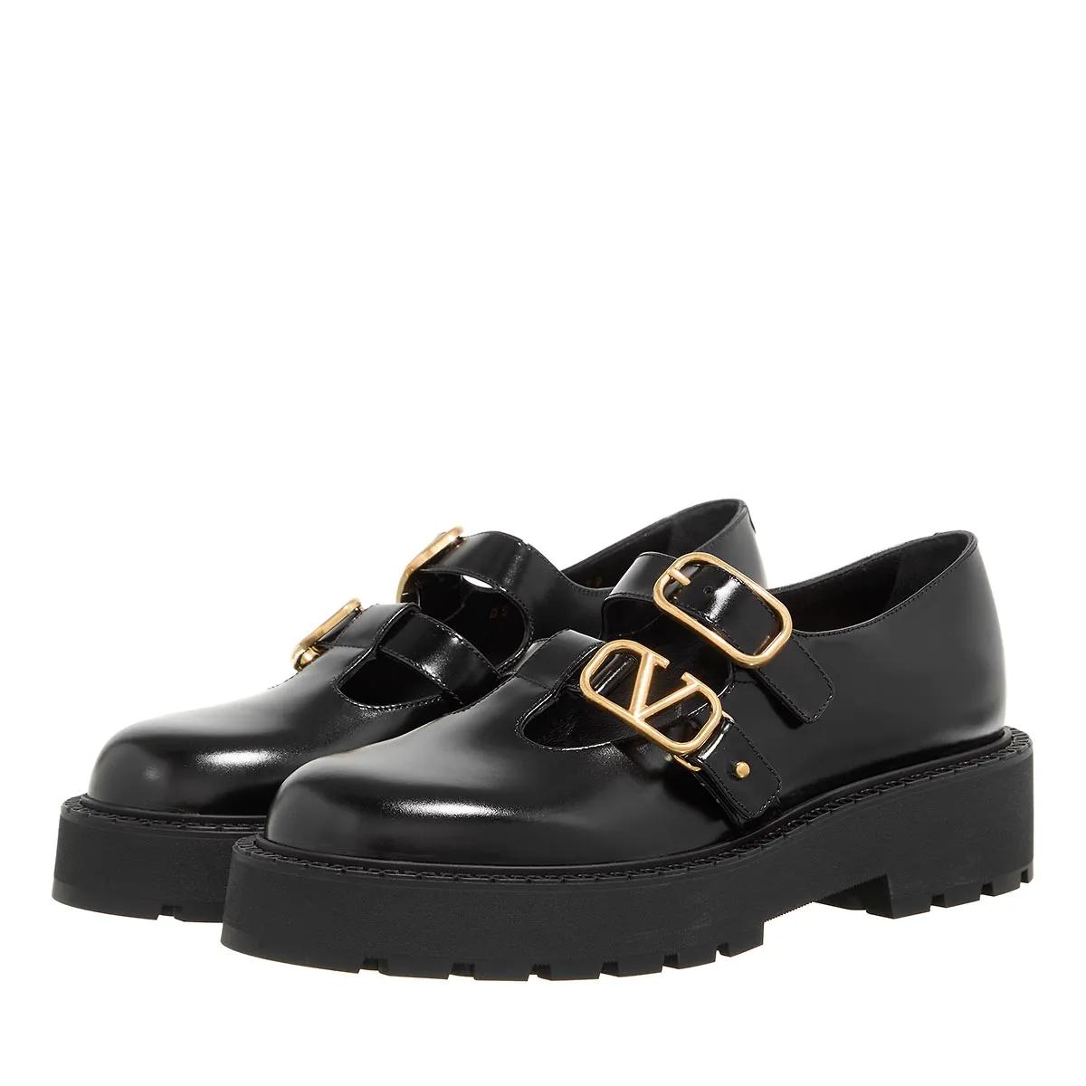 Valentino Garavani Loafers Mary Jane Vlogo in zwart