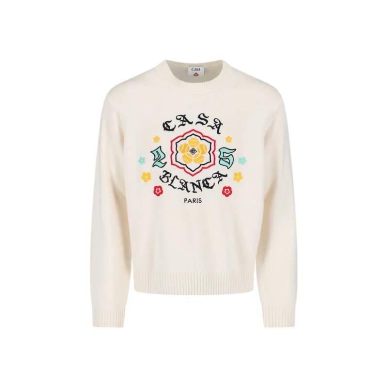 Casablanca Trui “Emblem” Sweater Cream Neutrals