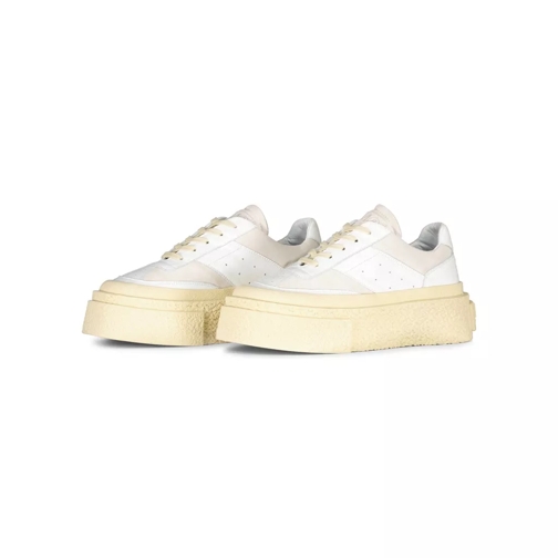 Maison Margiela Low-Top Sneaker Sneaker aus Leder mit dicker Sohle Weiß