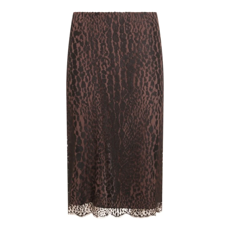 Tom Ford Midirok Black And Brown Skirt Brown