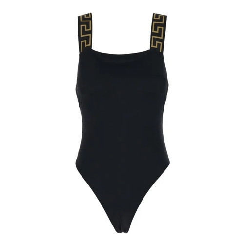 Versace One Piece Swimsuit Black 