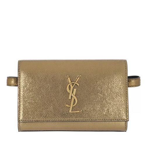 Saint Laurent Monogramme Belt Bag Leather Gold Midjeväskor
