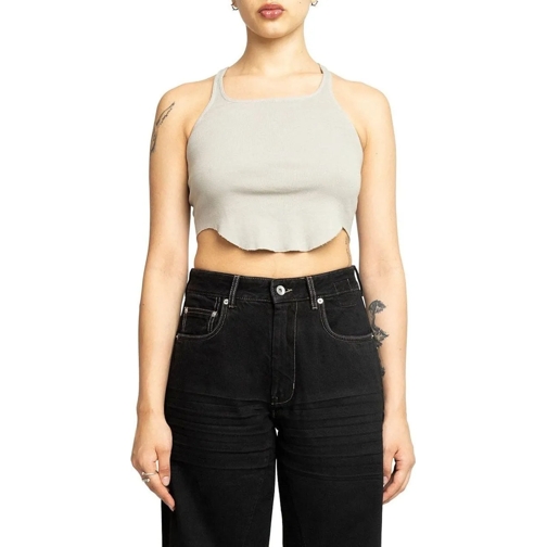 Rick Owens Blusen BASIC TANK CROPPED PEARL schwarz