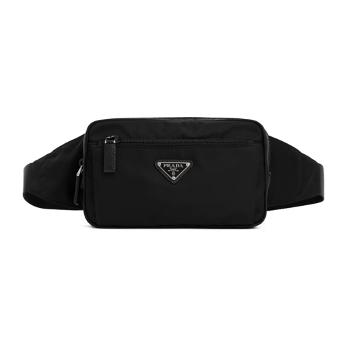 Prada Sac à bandoulière Black Re-Nylon And Saffiano Belt Bag Black