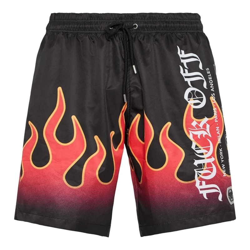 Philipp Plein  Badehose Flame schwarz