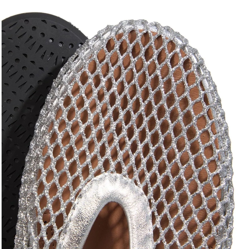 Alaia Ballerinas Fishnet Ballet Flat Argent(Image 4)