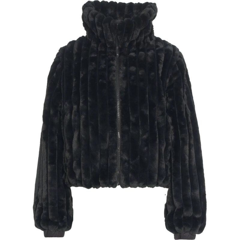 Save the Duck Veste de transition Faux fur jacket 'Elina' schwarz