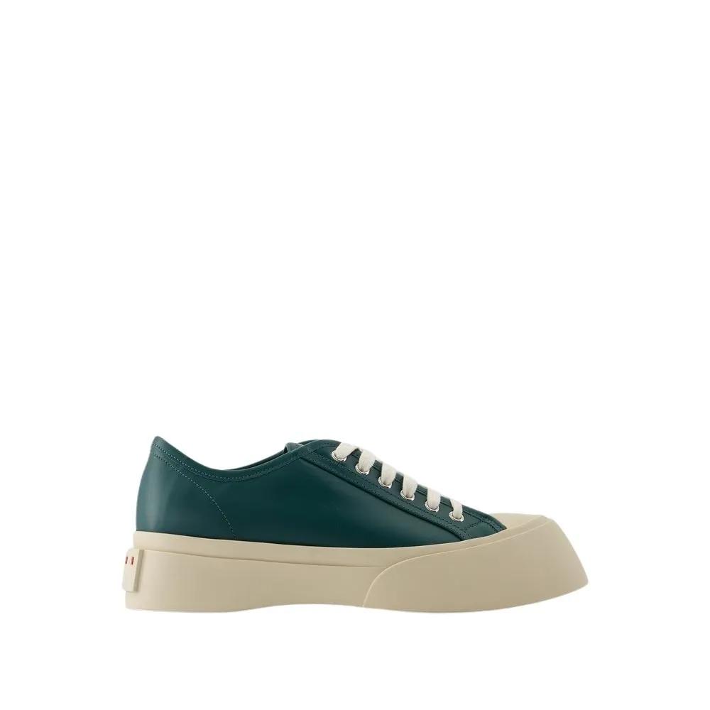 Marni Low-Top Sneaker - Lace Up Sneakers - Leather - Green - Gr. 40 (EU) - in Grün - für Damen