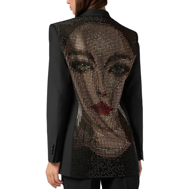 Philipp Plein Blazer Blazer Mit Schmucksteinen schwarz(Image 5)