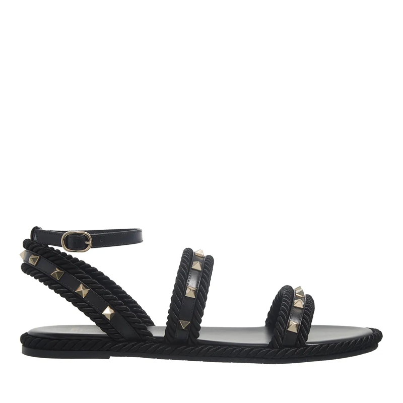 Valentino Garavani Sandalen Rockstud Torchon Sandal Nero