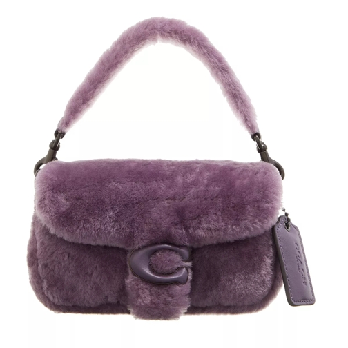 Coach Leather Covered C Closure Shearling Pillow Tabby 1 Dusty Purple Crossbody Bag