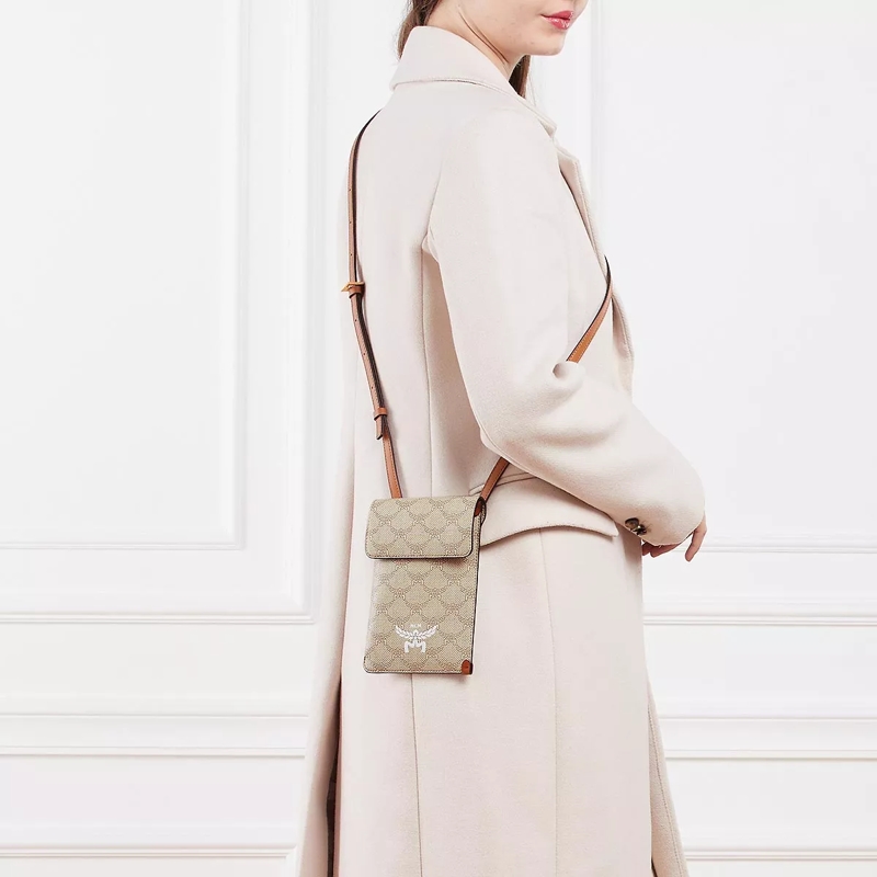 MCM Crossbody Bag Himmel Lts Lanyard Fff Oatmeal(Image 2)