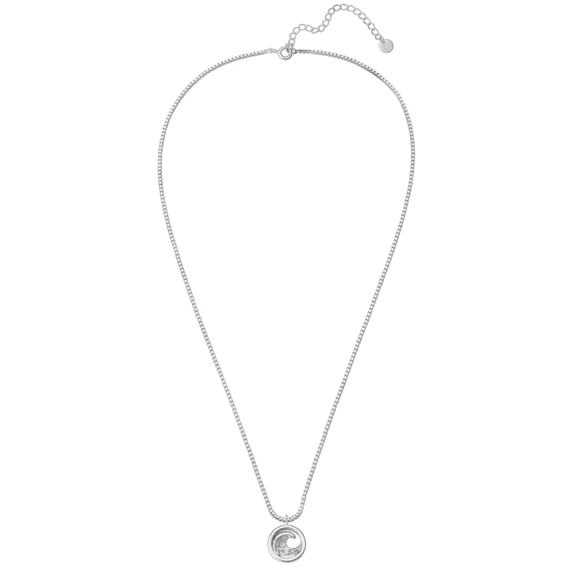 Glanzstücke München Mittellange Halskette Sterling Silber Halskette Welle silber(Image 2)