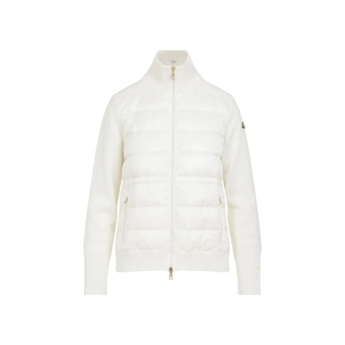 Moncler Cardigan Tricot White Strickjacke